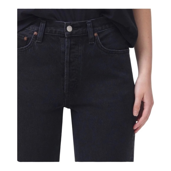 AGOLDE x Revolve Mid Rise Relaxed Boot Cut Jeans Black Size 32 NWT Classic - Picture 8 of 11